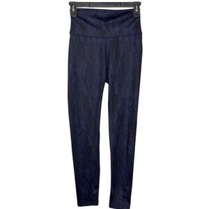 Anthropologie x AllFenix Navy Blue Pattern Leggings Small